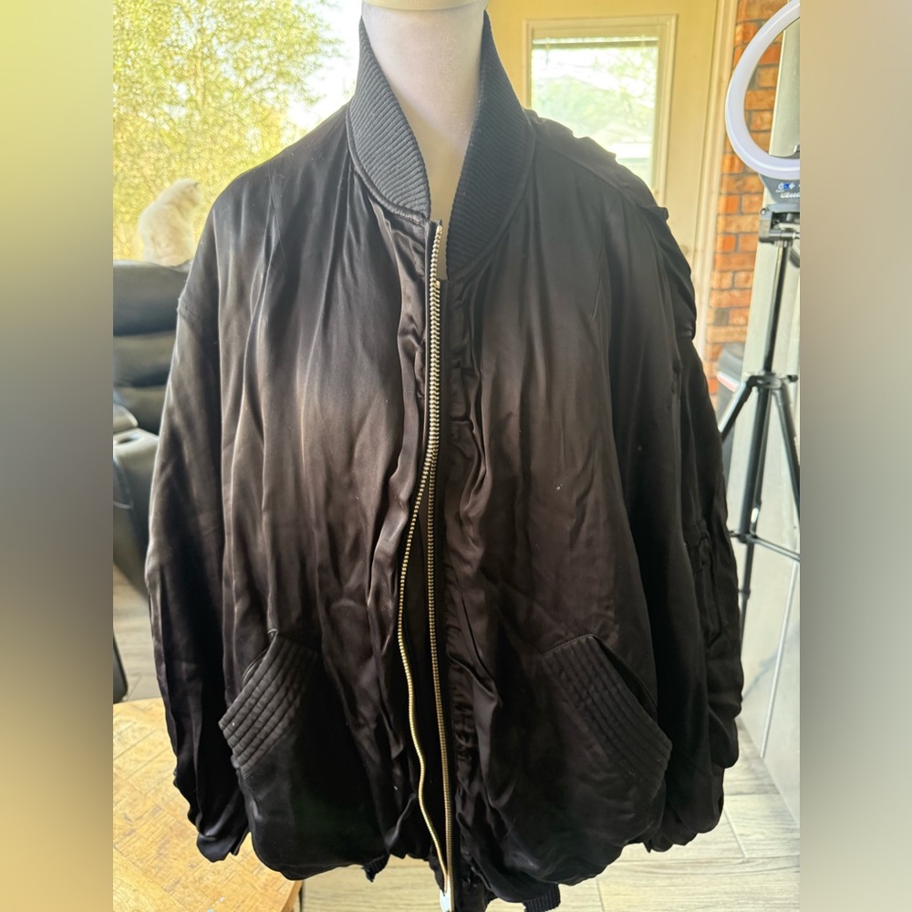 Diesel relaxed distressed bomber jacket size large